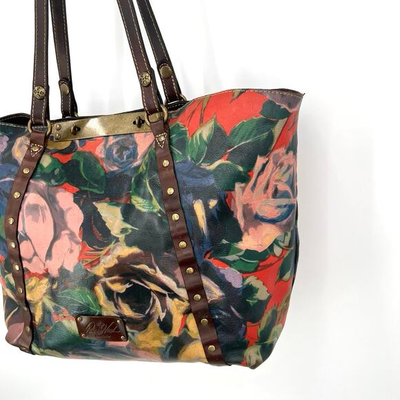 Patricia Nash women’s floral leather large  tote computer bag - Picture 2 of 16